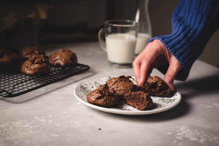 "Galletas de chocolate sin harina"