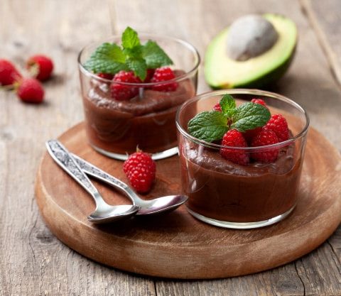 "Mousse de chocolate con aguacate"