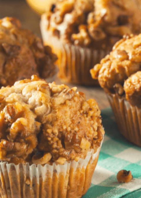 "muffins de chocolate y platano"