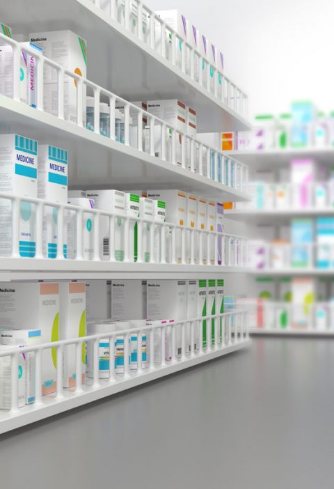 Estantes de farmacias